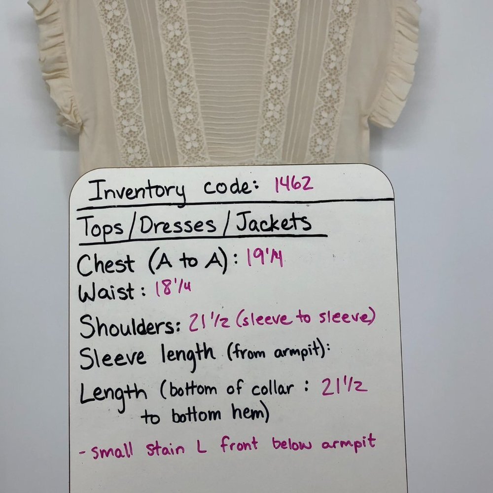 Ulla Johnson Adrienne Scalloped  Silk Eyelet Victorian Blouse Off White Size 2 - Picture 15 of 16
